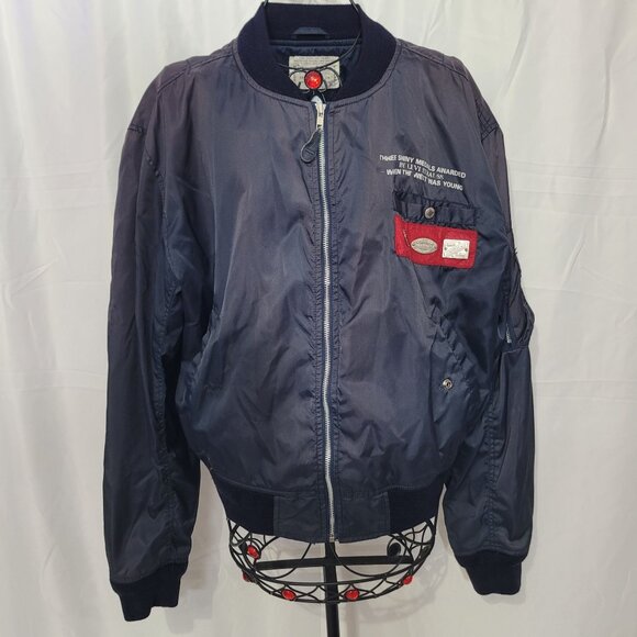 Levi's Other - Vintage 1980s Levi Strauss Elesco MA1 Flyers Men's Baseball Bomber Jacket Size L